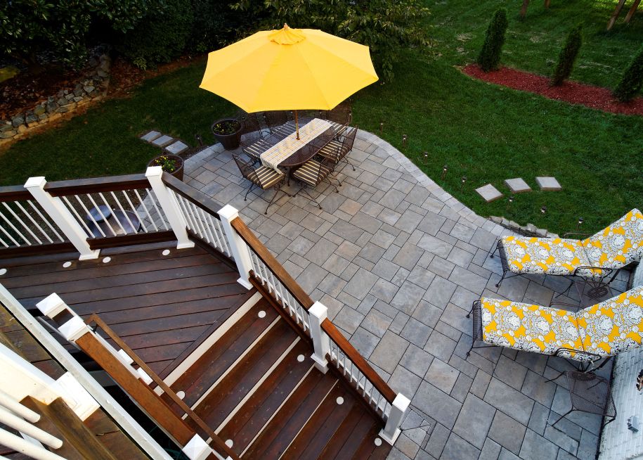 Paver Patio with Soldier Course Border