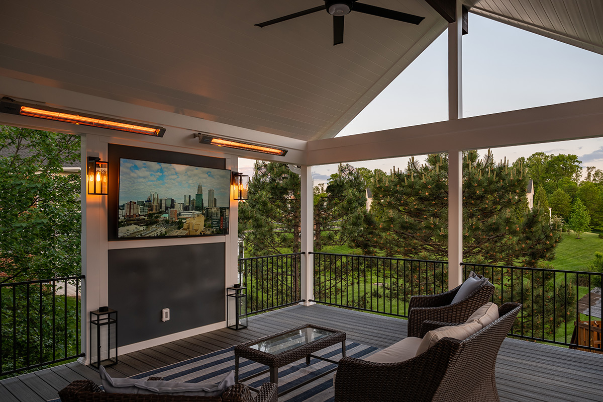 Accent Wall with Television & Sconces