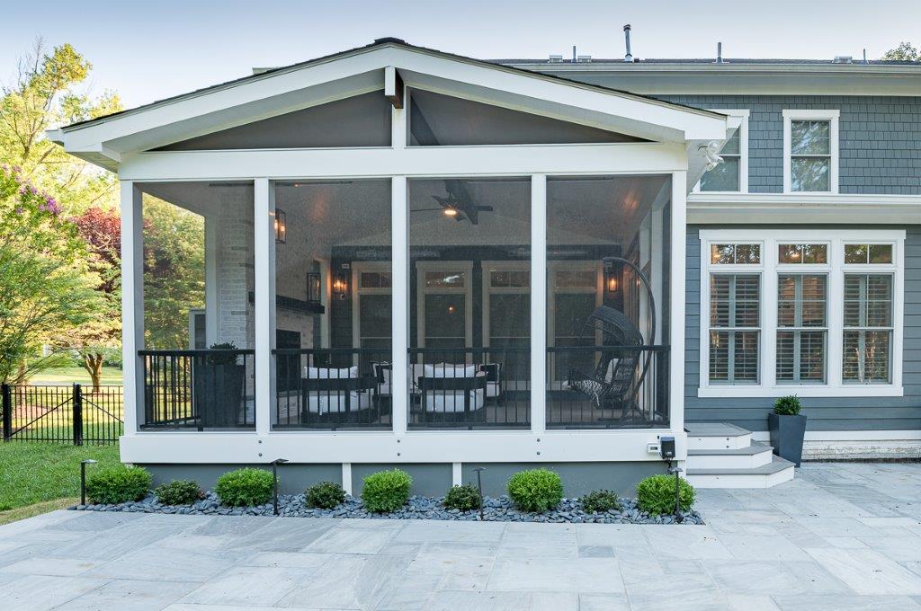 Screened Porch with Patio & Underside Skirt