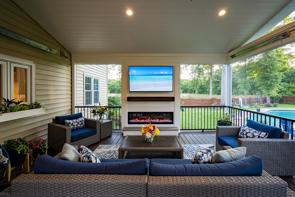 Accent Wall with Electric Fireplace