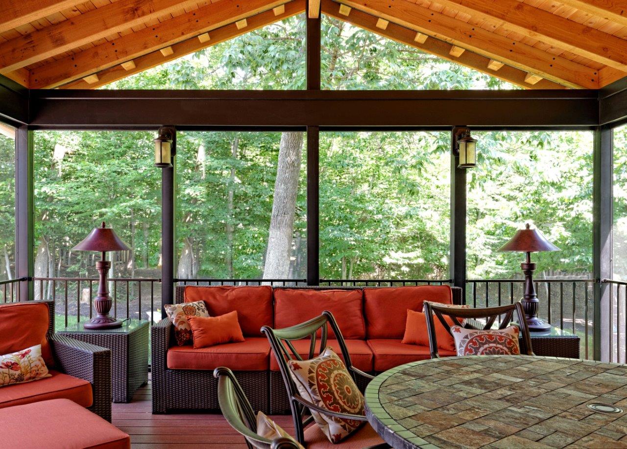 Cedar Tongue-and-Groove Ceiling Above the Rafters