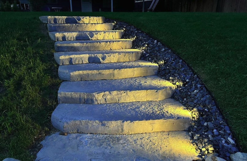 Lighted Hardscape Step