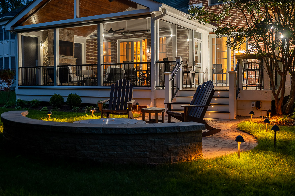 Screened Porch with Deck & Patio